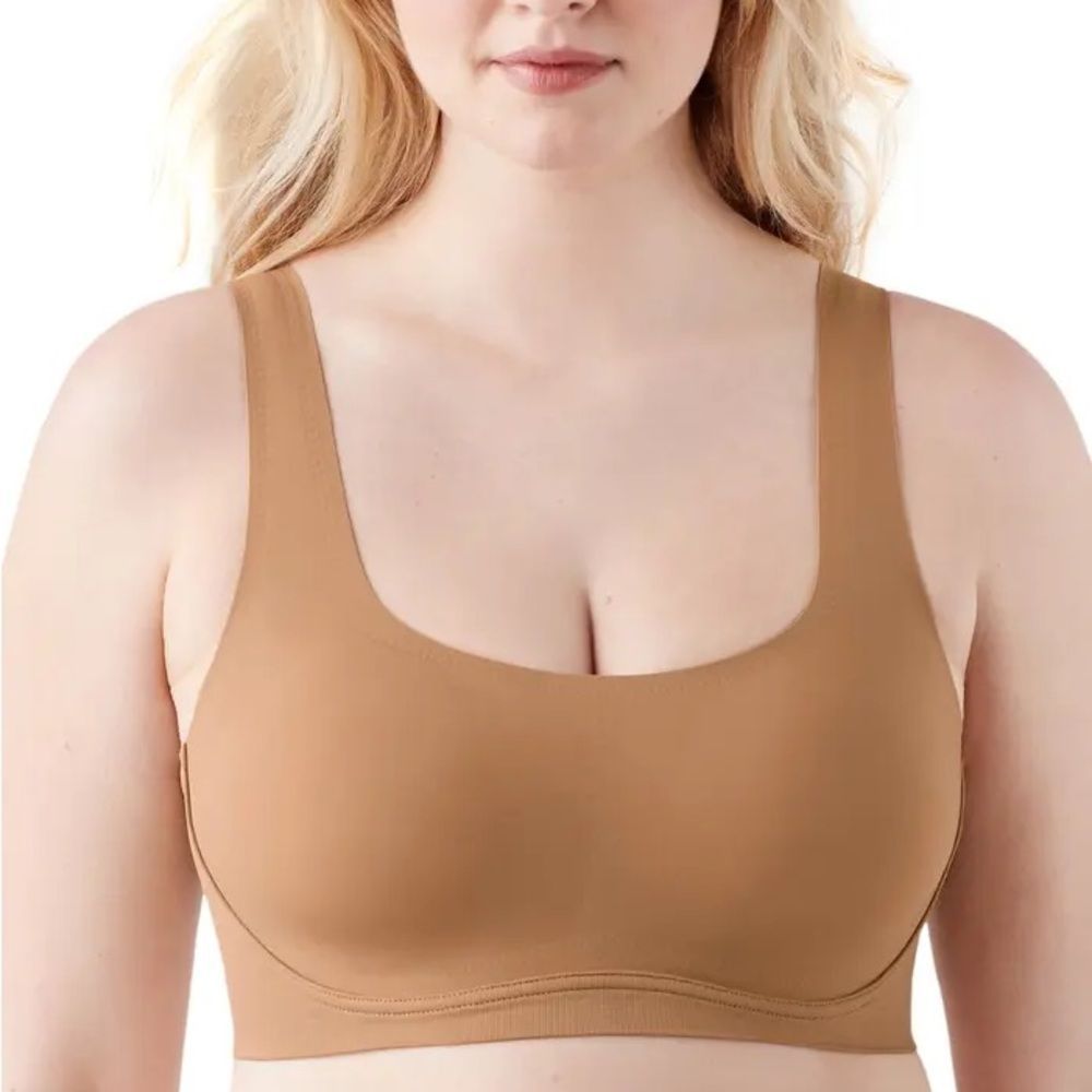 True & Co True Body Lift Scoop Soft Form Band Bra, Santorini Hybrid, bronzed, 2X